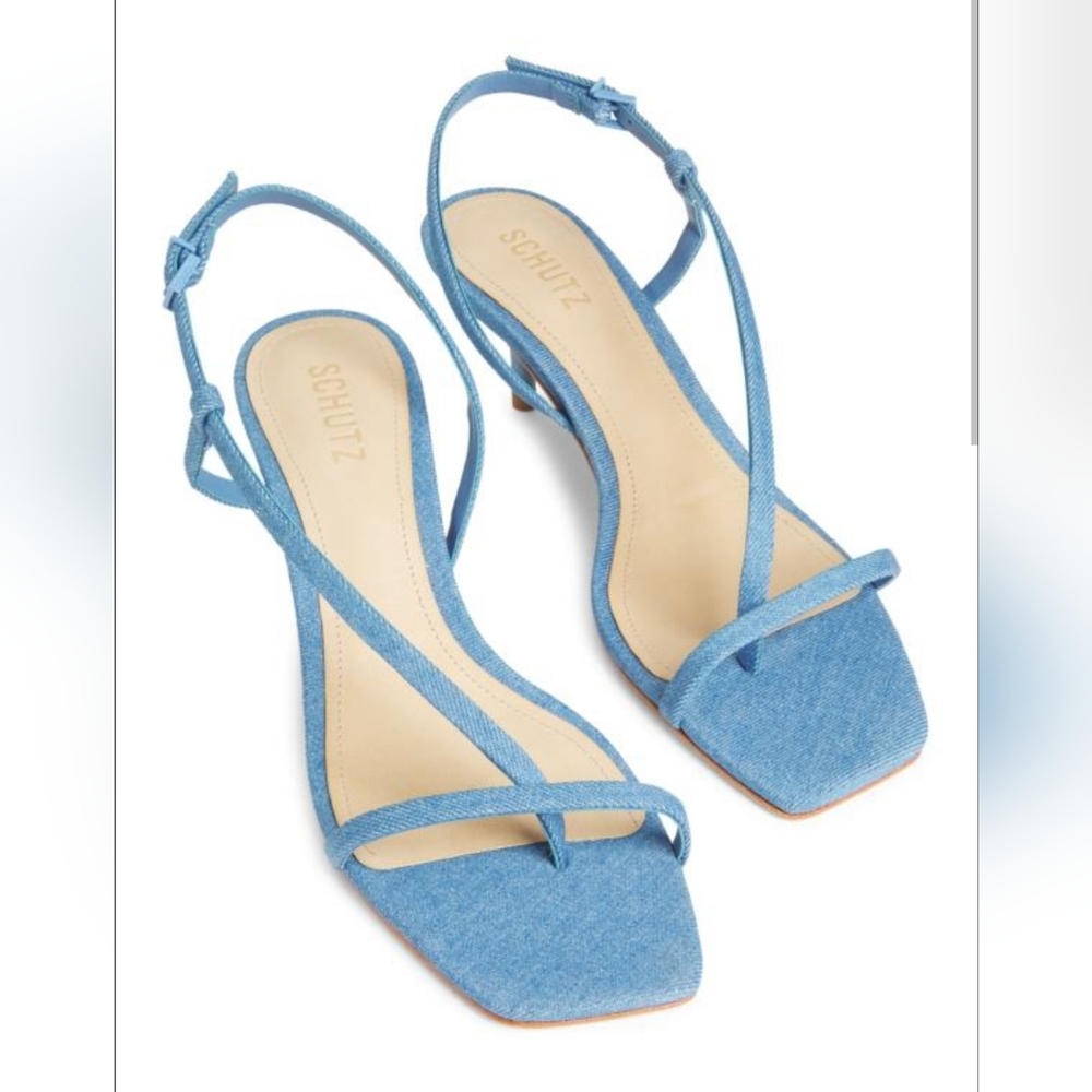 SCHUTZ Blue Strappy Sandals